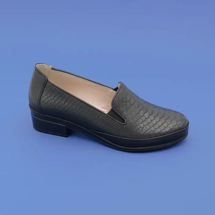 220 PTK Hakiki Deri Bayan Ayakkabı Siyah