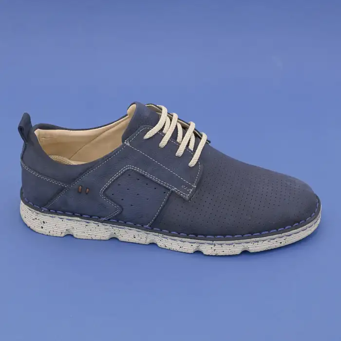 2835 FTF Hakiki Deri Erkek Ayakkabı Lacivert Nubuk