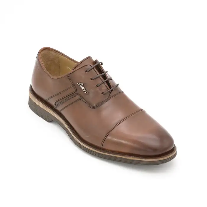 2942 Fosco Hakiki Deri Erkek Ayakkabı Taba Eva