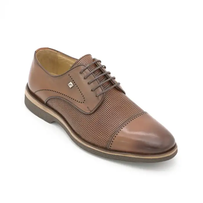 2960 Fosco Hakiki Deri Erkek Ayakkabı Taba Eva