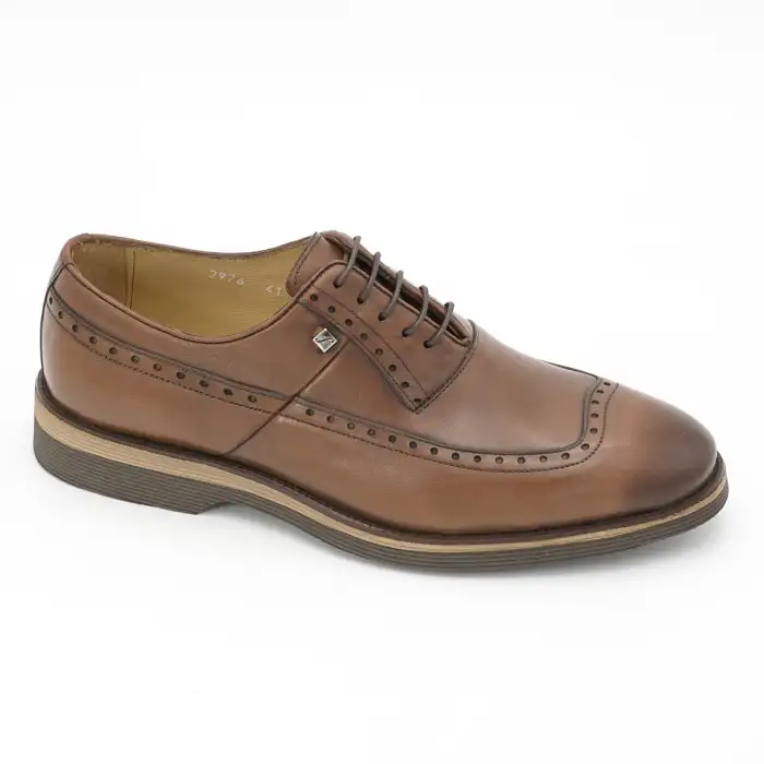 2976 Fosco Hakiki Deri Erkek Ayakkabı Taba Eva