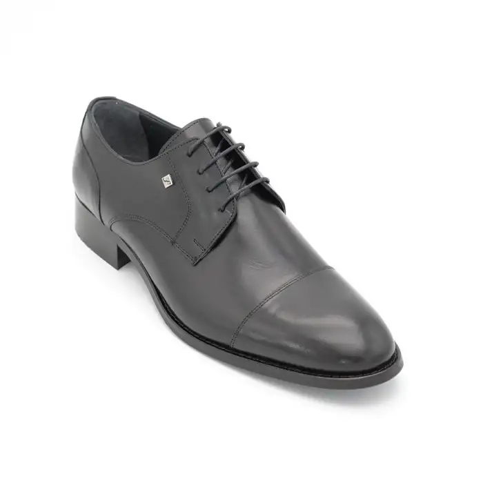 3002 Fosco Hakiki Deri Erkek Ayakkabı Siyah