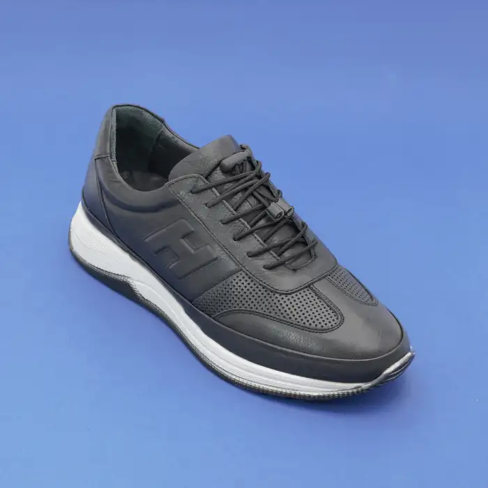 305-1 SYR Erkek Hakiki Deri Ayakkabı Siyah Poli