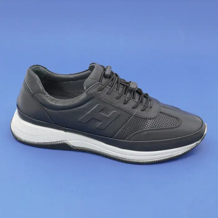 305-1 SYR Erkek Hakiki Deri Ayakkabı Siyah Poli