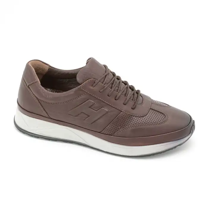 305 SYR Erkek Hakiki Deri Ayakkabı Kahve Poli