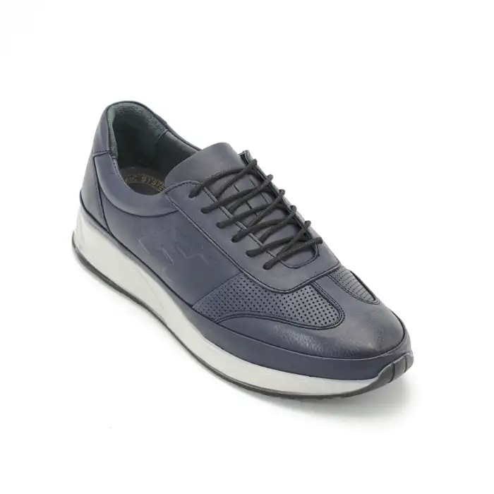 305 SYR Erkek Hakiki Deri Ayakkabı Lacivert Poli