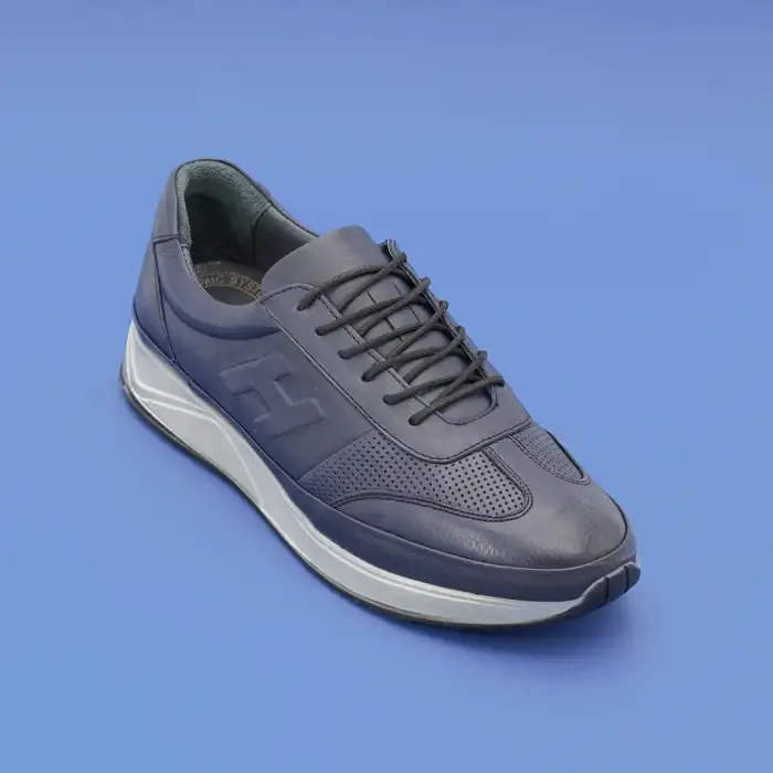 305 SYR Erkek Hakiki Deri Ayakkabı Lacivert Poli