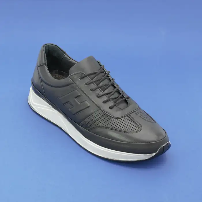 305 SYR Erkek Hakiki Deri Ayakkabı Siyah Poli