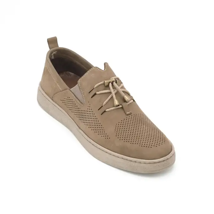 308 RVN Hakiki Deri Erkek Ayakkabı Kum Nubuk