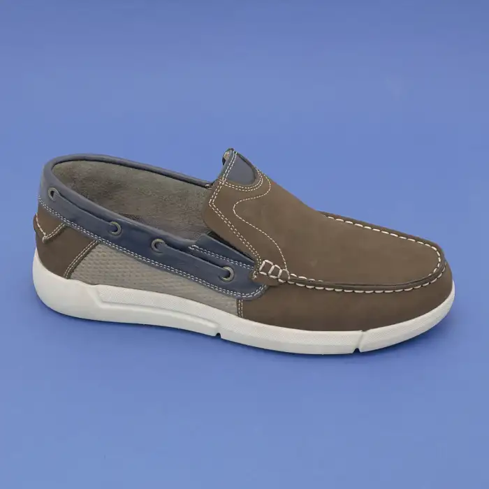 402 FTF Hakiki Deri Erkek Ayakkabı Kahve Nubuk