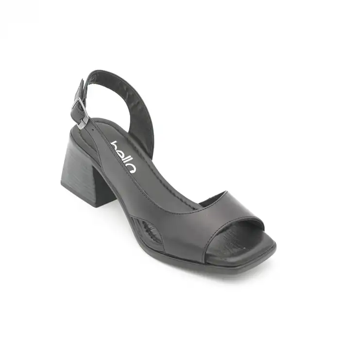 4603 BLL Hakiki Deri Bayan Sandalet Siyah
