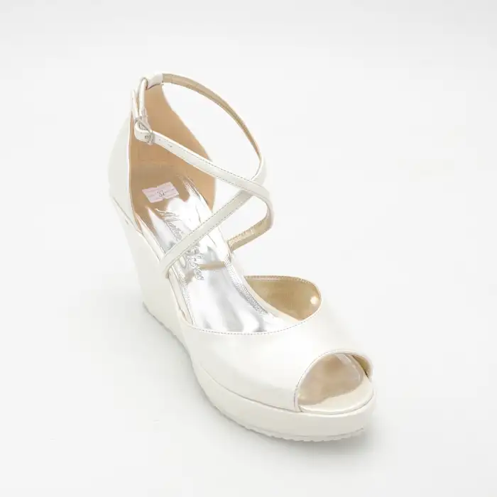 4713 OZR Abiye Bayan Ayakkabı Sedef 8,5 cm