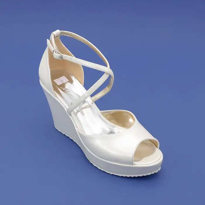 4713 OZR Abiye Bayan Ayakkabı Sedef 8,5 cm