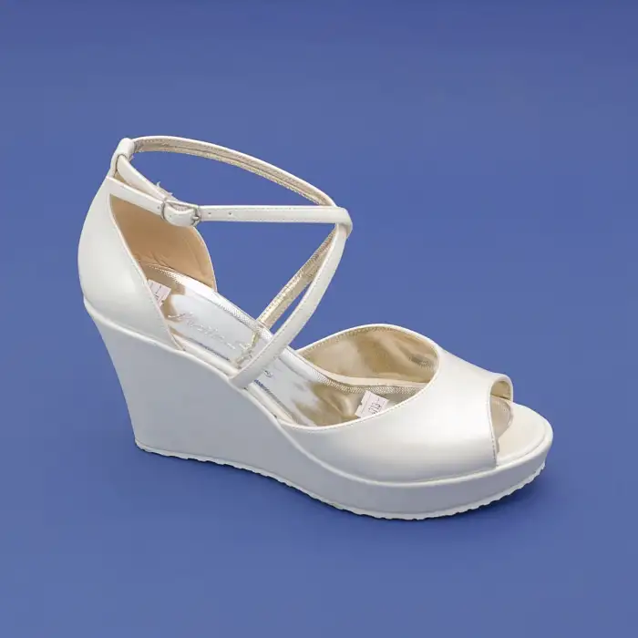 4713 OZR Abiye Bayan Ayakkabı Sedef 8,5 cm