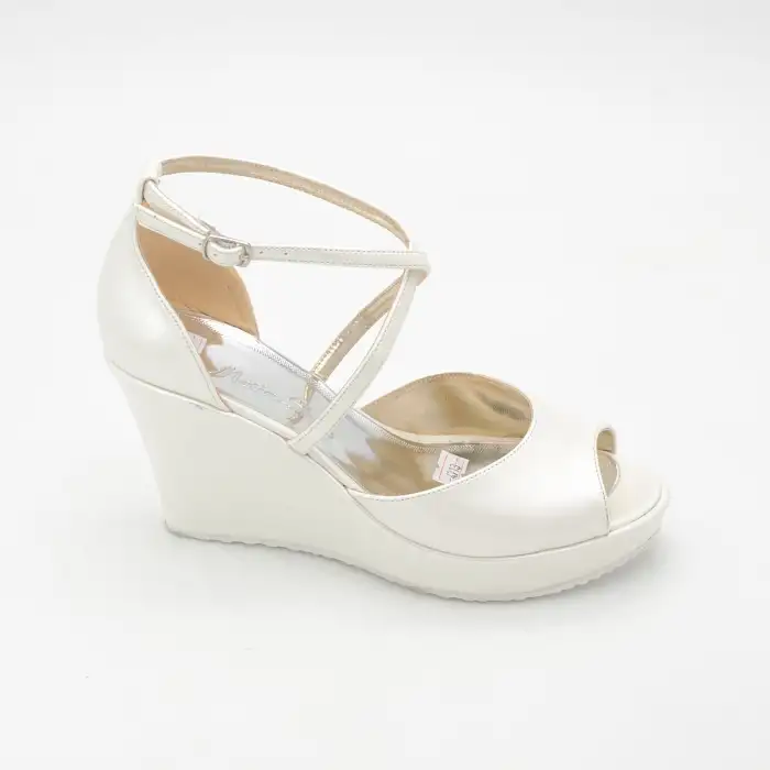 4713 OZR Abiye Bayan Ayakkabı Sedef 8,5 cm