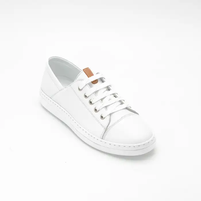 501 YVZ Hakiki Deri Bayan Ayakkabı Beyaz