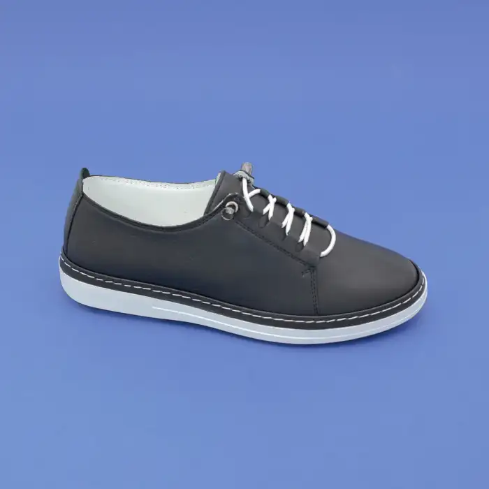 505 YVZ Hakiki Deri Bayan Ayakkabı Siyah