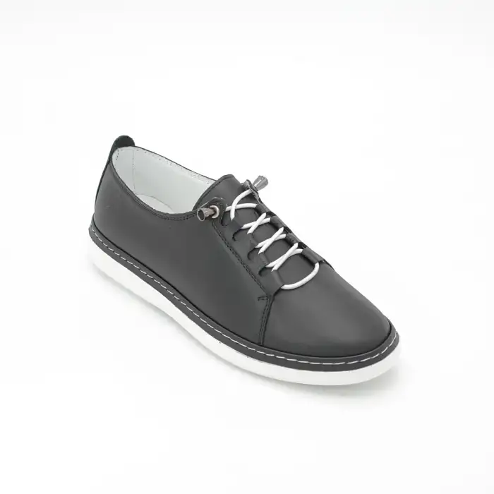 505 YVZ Hakiki Deri Bayan Ayakkabı Siyah