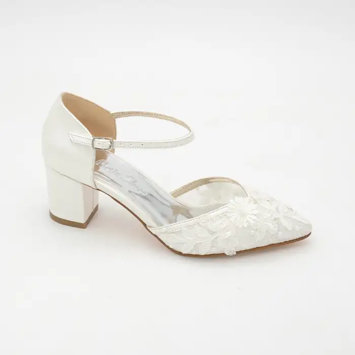 5478 OZR Abiye Bayan Ayakkabı Sedef 6 cm