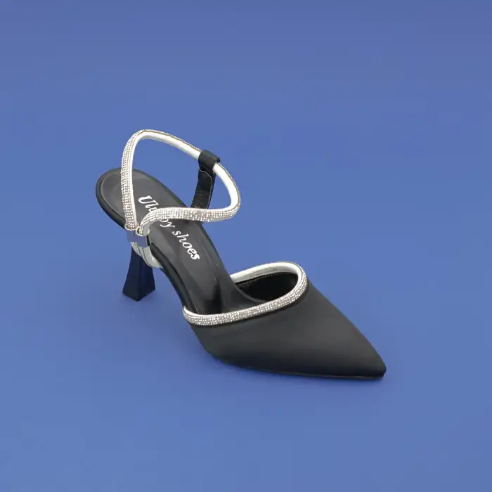 606 ULS Abiye Bayan Ayakkabı 8 cm Siyah