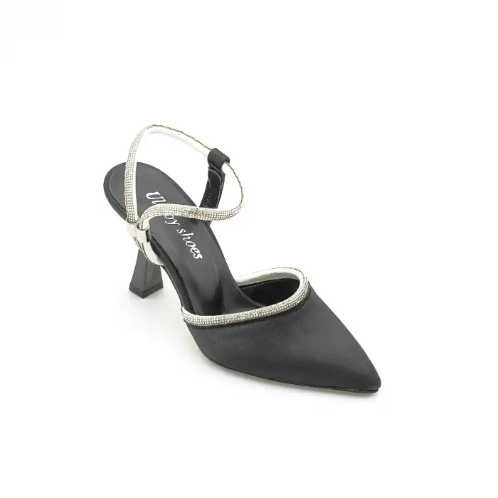 606 ULS Abiye Bayan Ayakkabı 8 cm Siyah