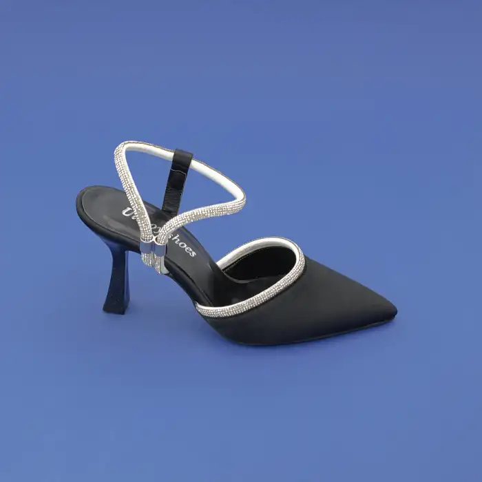 606 ULS Abiye Bayan Ayakkabı 8 cm Siyah