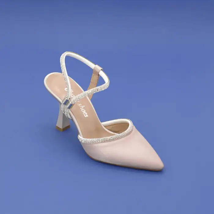 606 ULS Abiye Bayan Ayakkabı 8 cm Ten