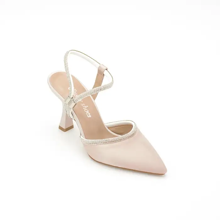 606 ULS Abiye Bayan Ayakkabı 8 cm Ten