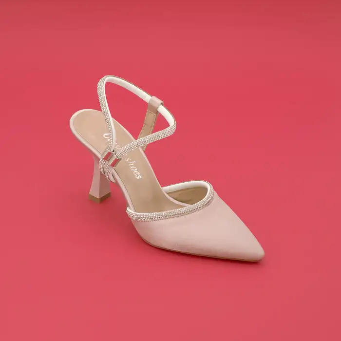 606 ULS Abiye Bayan Ayakkabı 8 cm Ten