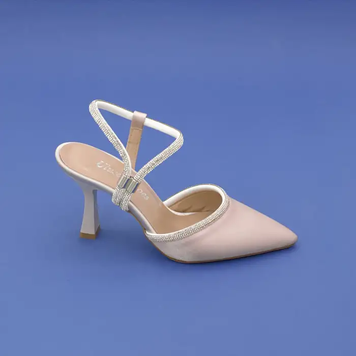 606 ULS Abiye Bayan Ayakkabı 8 cm Ten