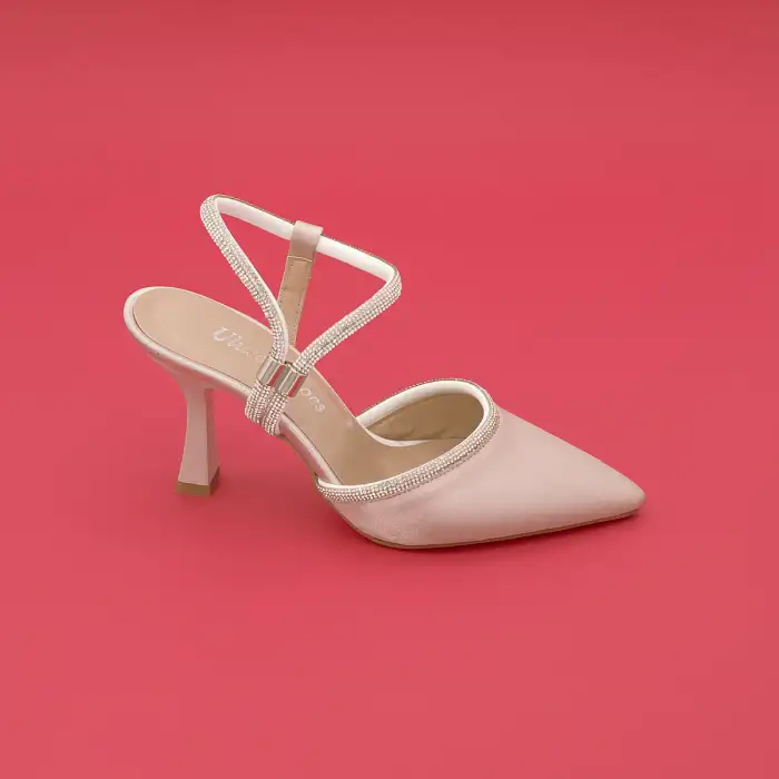 606 ULS Abiye Bayan Ayakkabı 8 cm Ten