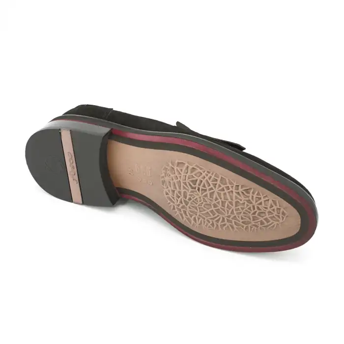 6080 Fosco Hakiki Deri Neolit Erkek Ayakkabı Siyah Süet