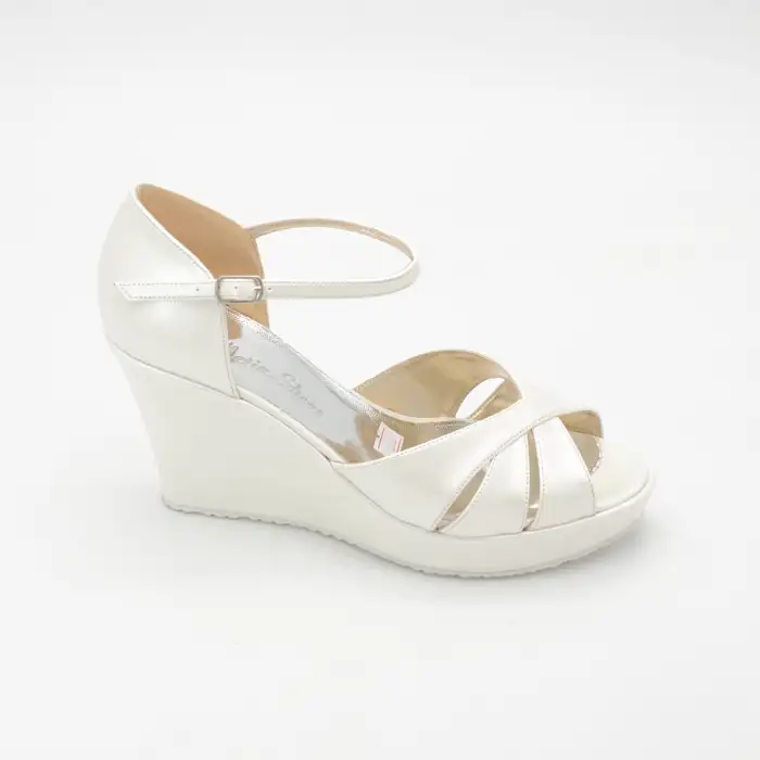 6303 OZR Abiye Bayan Ayakkabı Sedef 8,5 cm