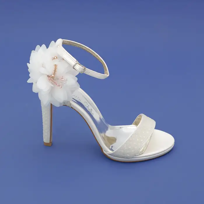 6359 OZR Abiye Bayan Ayakkabı Sedef 11 cm