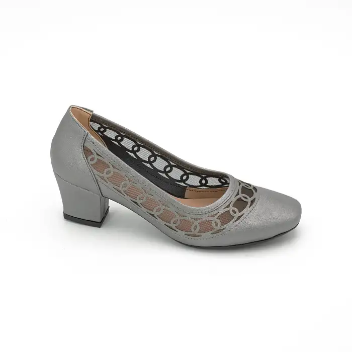 8618 Klasik Bayan Ayakkabı 5.5 cm Platin