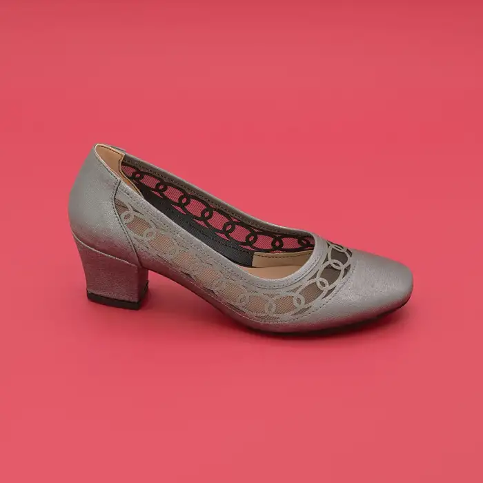 8618 Klasik Bayan Ayakkabı 5.5 cm Platin