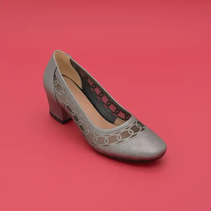 8618 Klasik Bayan Ayakkabı 5.5 cm Platin