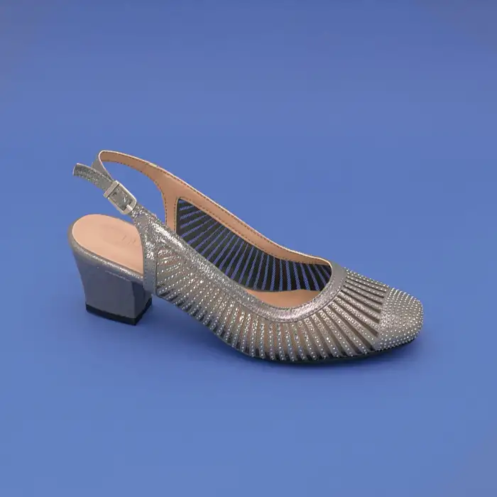 8662 Klasik Bayan Ayakkabı 5.5 cm Platin