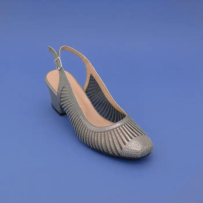 8662 Klasik Bayan Ayakkabı 5.5 cm Platin