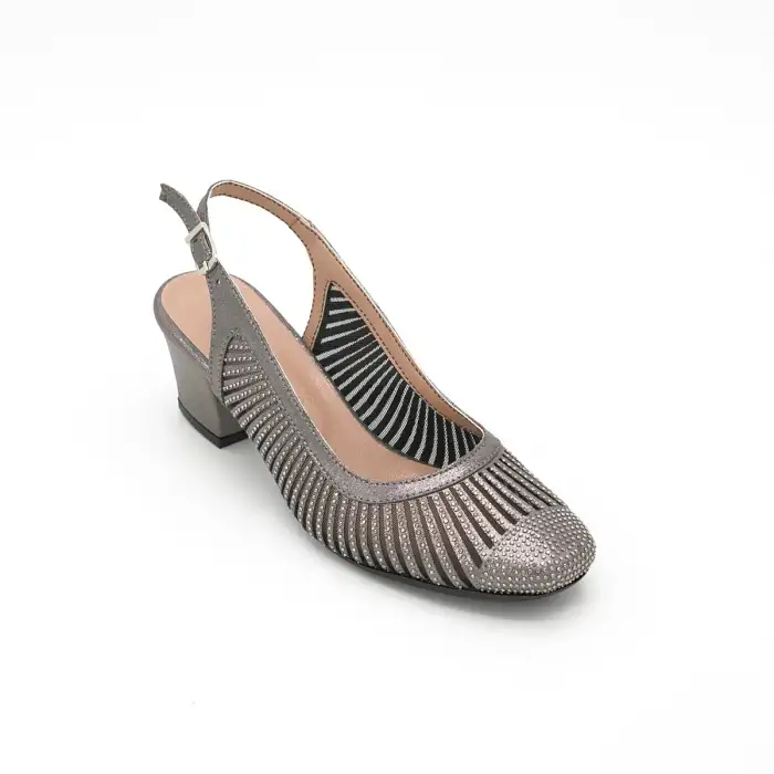 8662 Klasik Bayan Ayakkabı 5.5 cm Platin