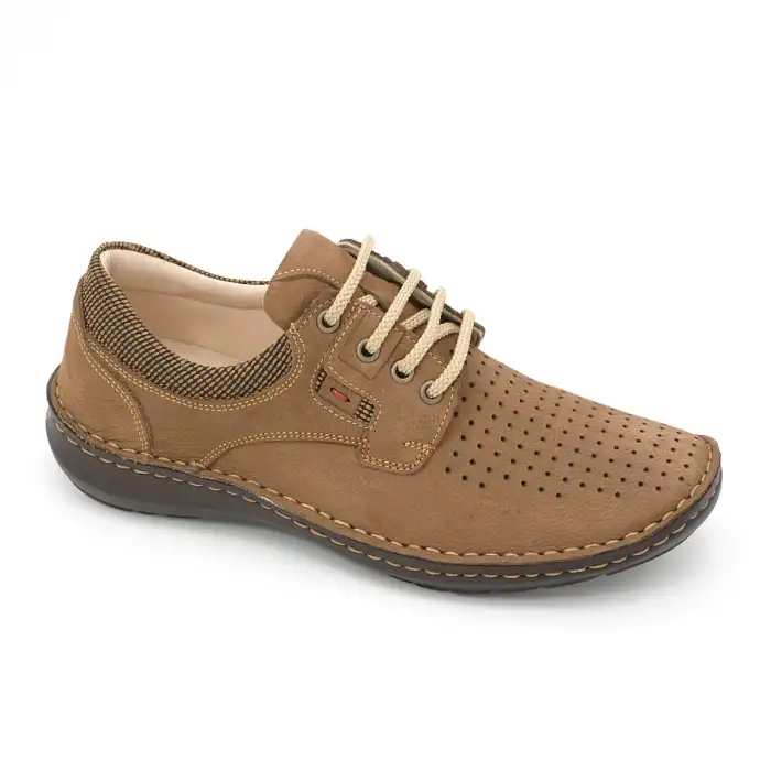 9565 FTF Hakiki Deri Erkek Ayakkabı Tütün Nubuk