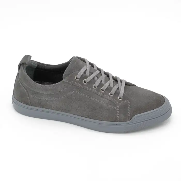 9822 Fosco Hakiki Deri Erkek Ayakkabı Gri Süet