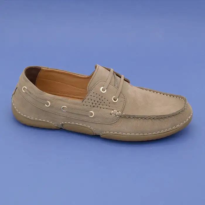 9843 Fosco Hakiki Deri Erkek Ayakkabı Kum Nubuk