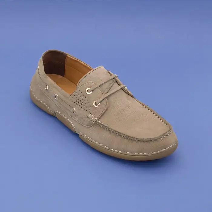 9843 Fosco Hakiki Deri Erkek Ayakkabı Kum Nubuk