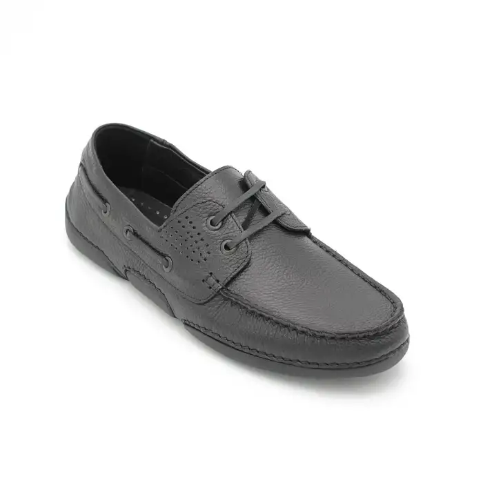 9843 Fosco Hakiki Deri Erkek Ayakkabı Siyah