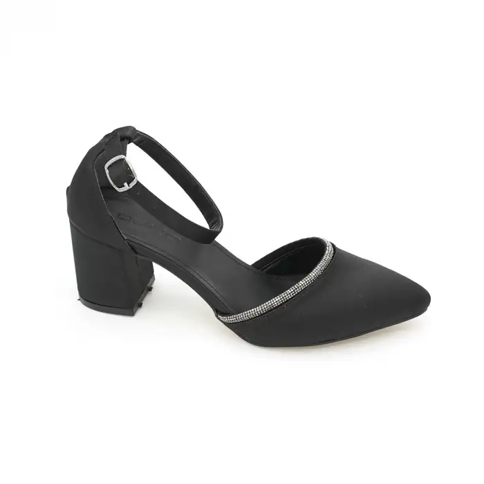 K-15 BNO Abiye Bayan Ayakkabı 6 cm Siyah