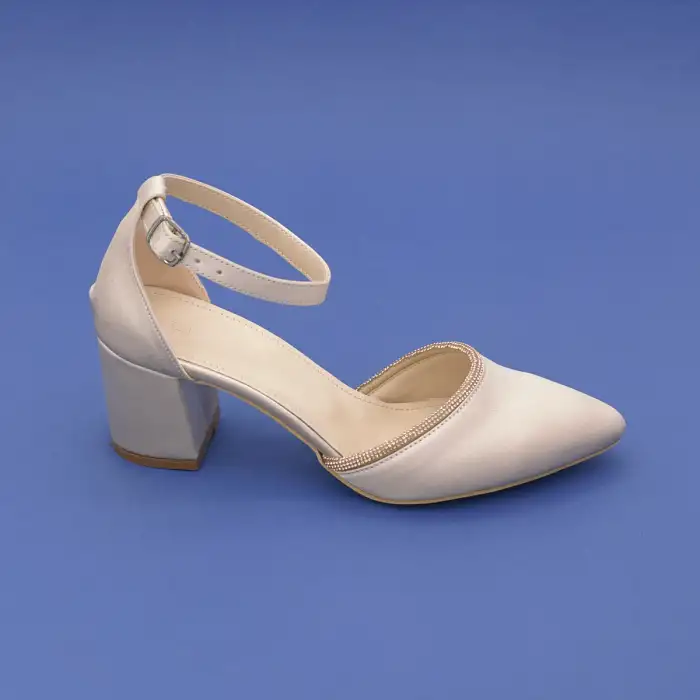 K-15 BNO Abiye Bayan Ayakkabı 6 cm Ten