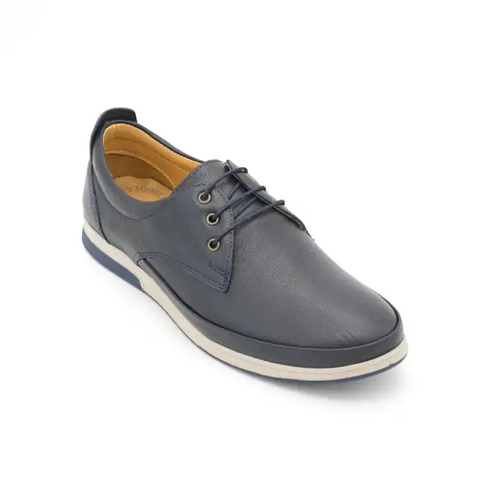 Metin 553 Hakiki Deri Erkek Ayakkabı Lacivert