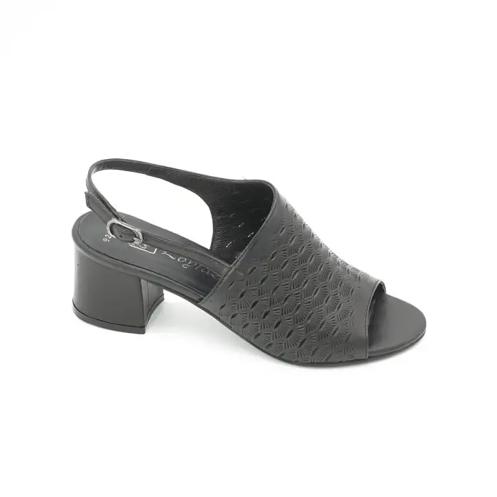 PYZ 924 Hakiki Deri Klasik Bayan Ayakkabı 6 cm Siyah