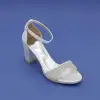 015 BNO Abiye Bayan Ayakkabı 7 cm Gümüş